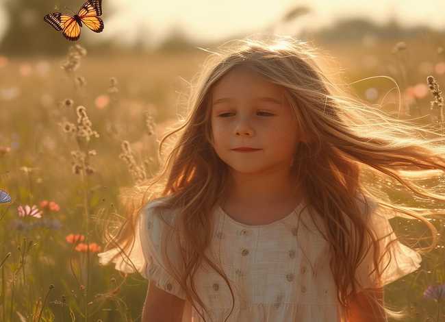 儿童浪漫图片；儿童唯美图片 浪漫 清新