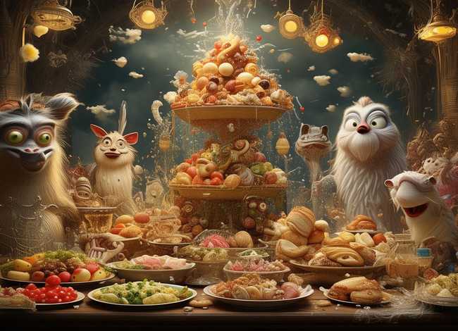 寓言故事丰盛饭菜 - 寓言故事丰盛饭菜图片