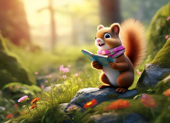 小松鼠儿童故事视频 - 小松鼠讲故事视频