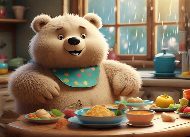 儿童故事视频小熊吃饭（小熊吃饭的故事视频）