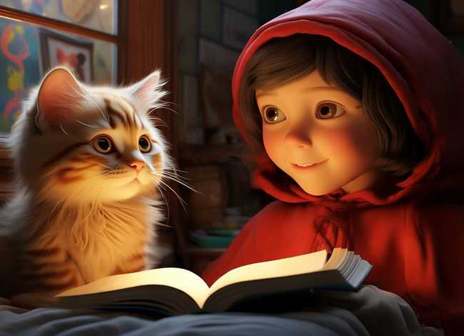 小红帽儿童睡前故事小猫咪，少儿睡前故事小红帽