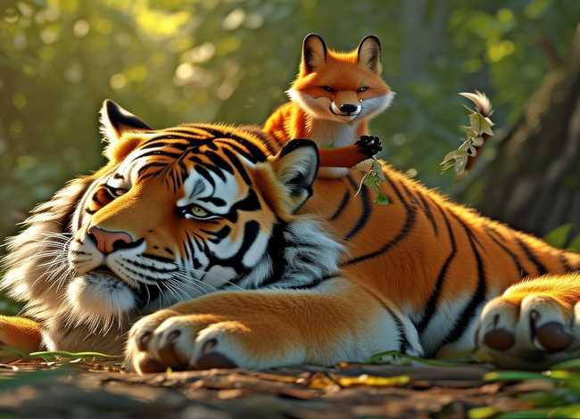 狐假虎威寓言儿童故事视频；寓言故事狐假虎威故事视频