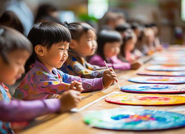 团扇绘画图案儿童教学；团扇绘画图案儿童教学图片