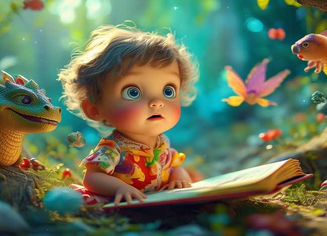 童话故事儿童画模板，语文故事儿童画模板