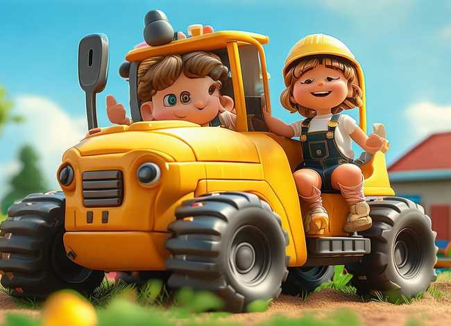挖掘机的故事儿童故事、挖掘机的故事幼儿故事