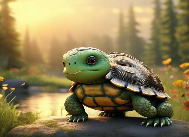 勇敢乌龟儿童故事；勇敢的乌龟故事