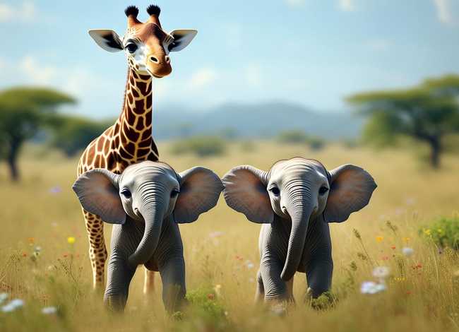 大象和长颈鹿的儿童故事（长颈鹿和大象交朋友的故事）