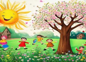 儿童自制绘本春的故事图片 自制春天绘本故事图片