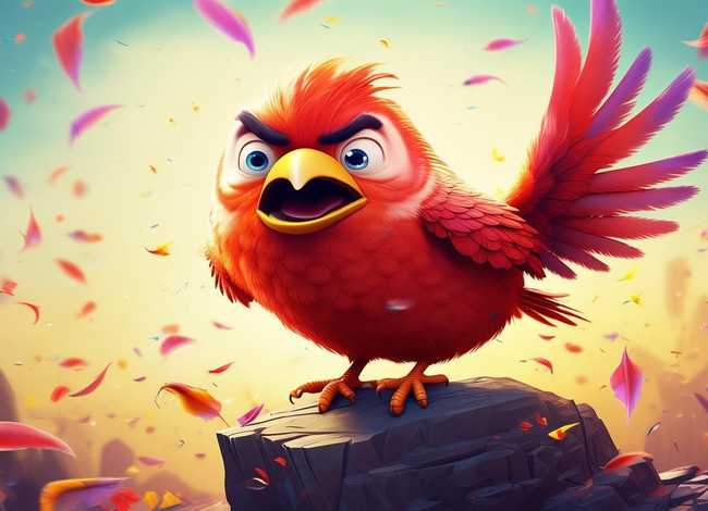 儿童愤怒图画故事短篇 - 儿童画愤怒的小鸟图片