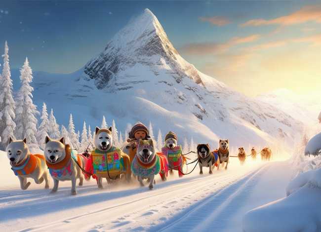 儿童故事狗狗拉雪橇（雪山狗拉雪橇的故事）