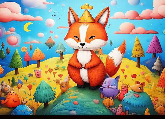 寓言故事创意美术儿童画 寓言故事创编画