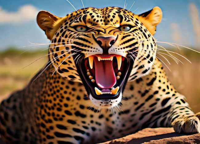 关于豹的儿歌、关于豹的儿歌血盆大口真凶猛黄色毛发黑斑纹