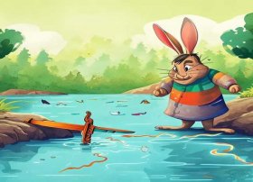 《刻舟求剑》的故事儿童版、兔小贝故事《刻舟求剑》