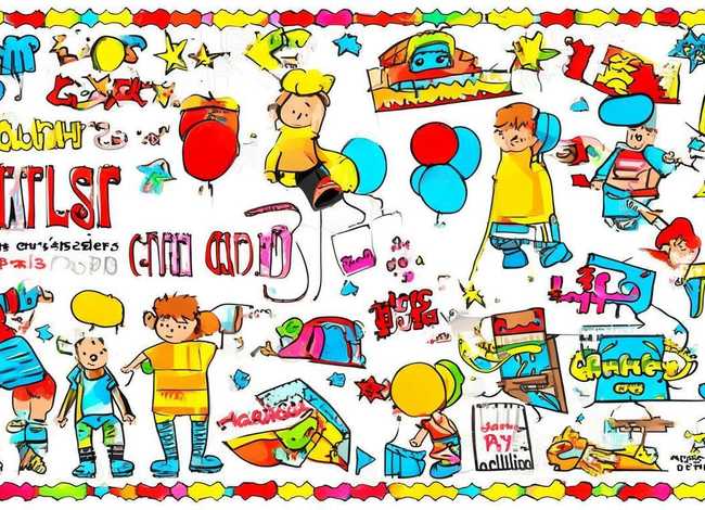 儿童节英语手抄报；儿童节英语手抄报怎么画