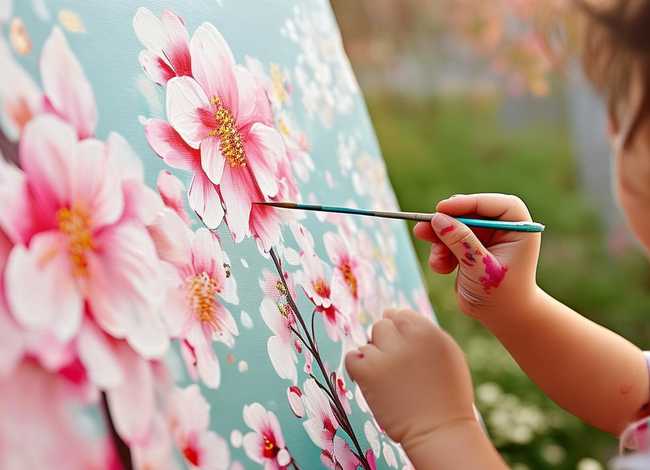 儿童画桃（儿童画桃花）