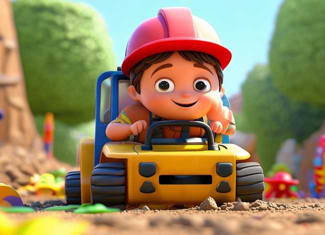 儿童挖土机故事视频；挖土机儿童故事视频动画