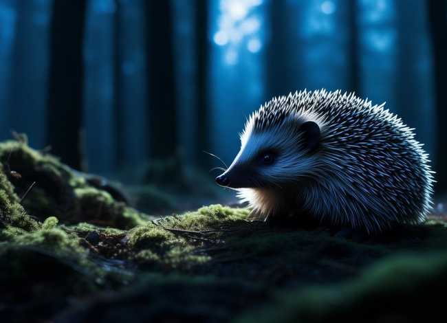 大自然的故事 - 大自然的故事月光下的刺猬