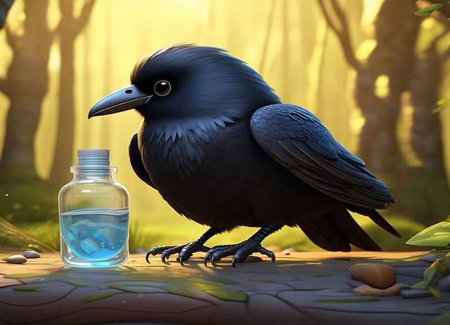 儿童故事乌鸦喝水、幼儿园故事乌鸦喝水