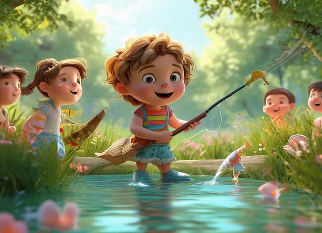 《钓鱼故事》儿童；钓鱼幼儿故事