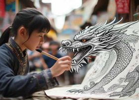 画龙点睛成语故事英文版；画龙点睛成语故事英文版图片