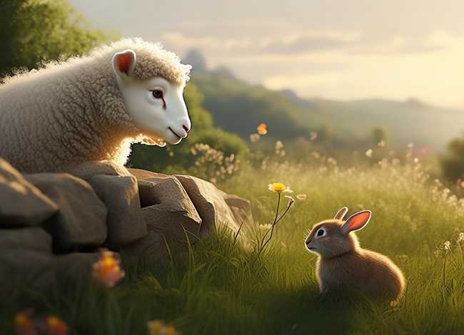 儿童故事 小羊与围墙，小羊与小兔的故事