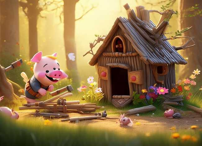 儿童故事小猪盖房子，少儿故事小猪盖房子