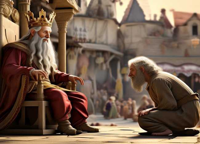 儿童故事国王与乞丐原文；国王与乞丐寓言故事