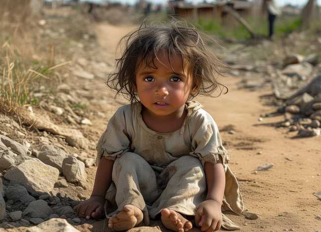 贫穷儿童的图片；贫穷儿童的图片大全