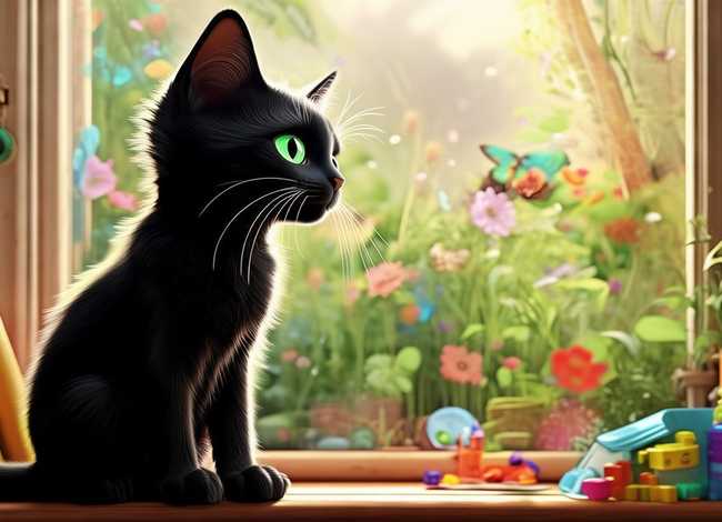 一只小黑猫儿童故事 - 一只小黑猫的故事