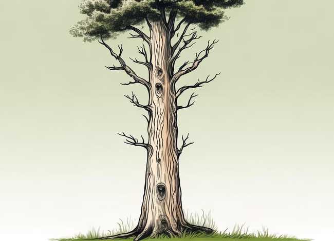 大树上的树纹简笔画，大树上的树纹简笔画怎么画