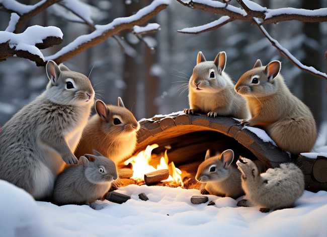 故事 小动物；故事 小动物过冬