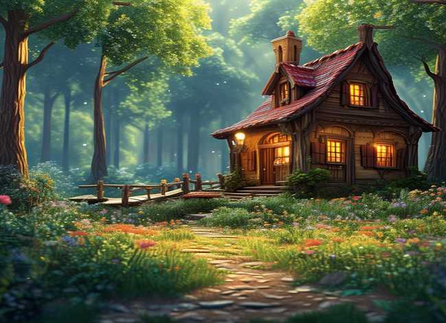 森林里的房屋儿童故事 - 森林里的房屋的故事