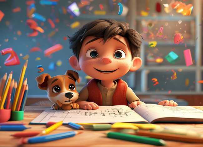 小学生数学故事绘画；小学生数学故事绘画图片