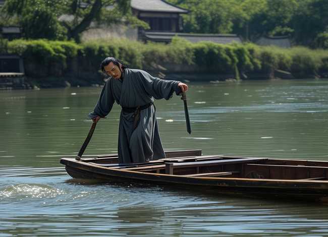 刻舟求剑的寓言故事插图、刻舟求剑的寓言故事图片