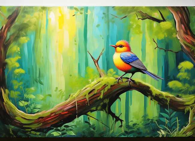 儿童画森林小鸟、儿童画森林小鸟怎么画