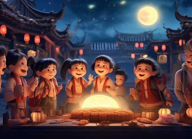 儿童中秋节古诗四句、中秋节少儿古诗四句