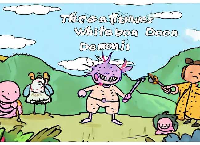 三打白骨精绘本故事儿童简笔画 - 三打白骨精儿童简笔画图