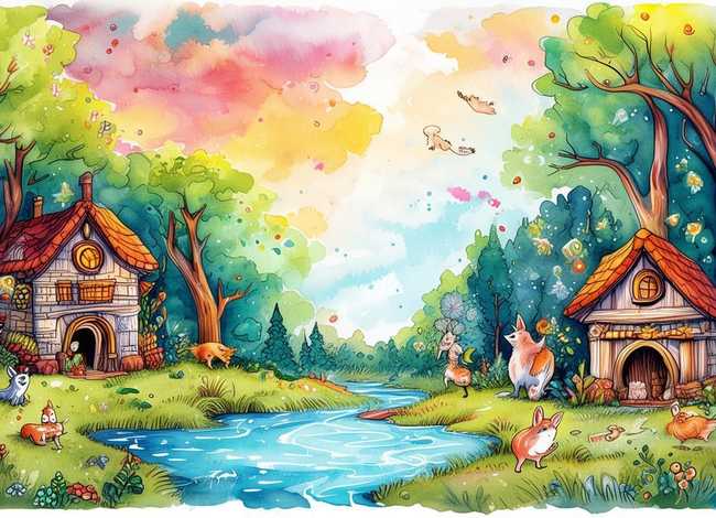 水彩画绘本故事 - 水彩画绘本故事图片