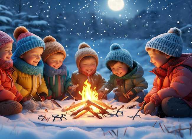 冬天儿童画故事创编 冬天的故事幼儿画