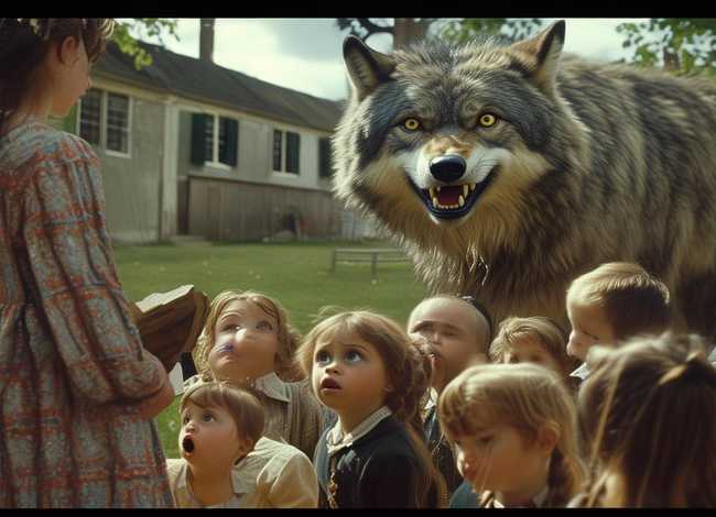 老师狼来了儿童故事完整版，老师狼来了图片