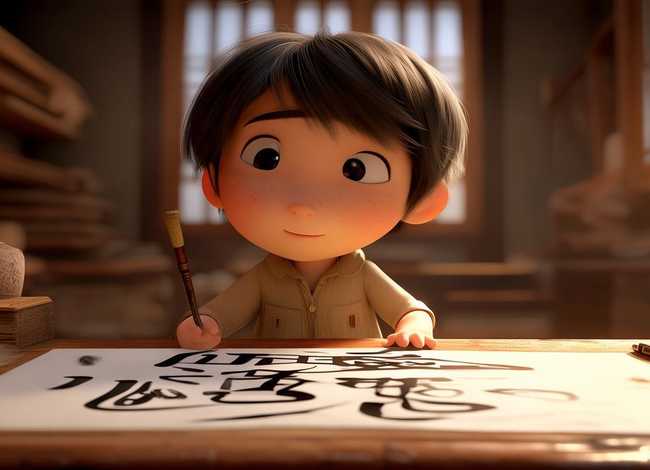 儿童书法家的故事 - 书法家的故事动画