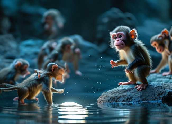 猴子捞月故事告诉我们什么道理 - 猴子捞月的寓言故事告诉我们什么道理