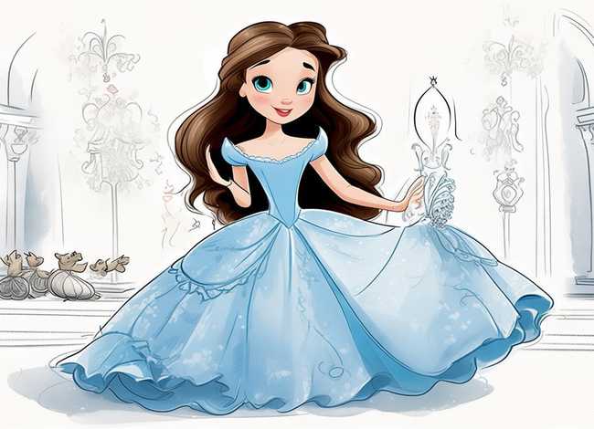 灰姑娘童话故事情节简笔画（灰姑娘的故事简笔画大全）