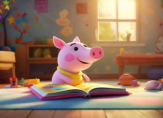 小猪佩奇绘本英语故事，小猪佩奇简单英语绘本故事