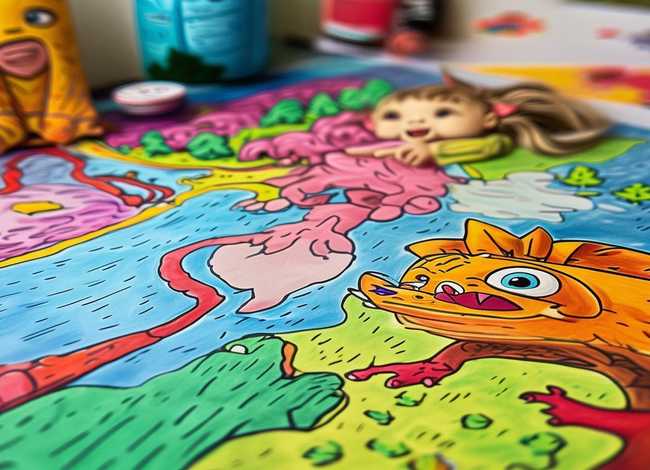 儿童手绘连环画6张故事（儿童手绘连环画6张带文字）