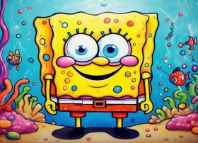 三年级儿童绘画作品、三年级儿童绘画作品海绵宝宝