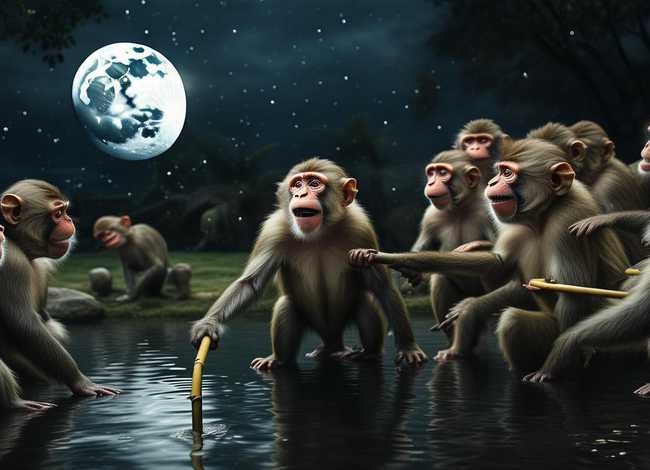 猴子捞月故事文字版 - 猴子捞月故事文字版本