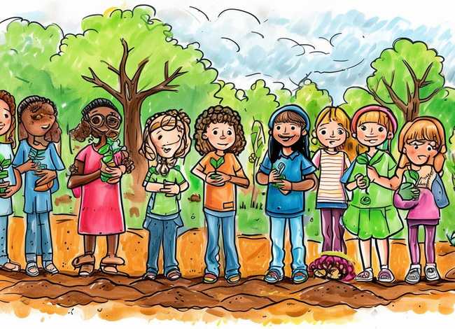 植树节儿童画图片大全，植树节儿童画图片大全简单