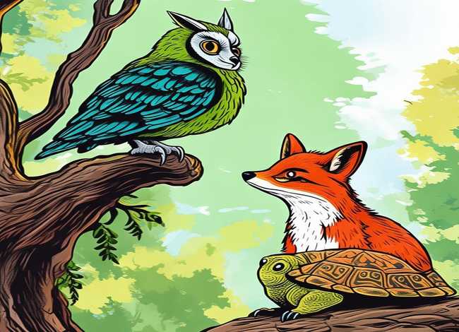 动物寓言故事简笔画带色彩 动物寓言故事简笔画带色彩图片