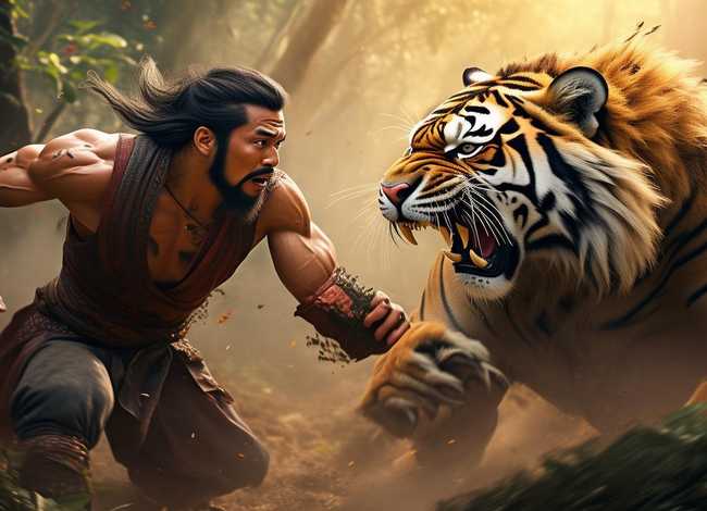 武松打虎儿童故事配图，武松打虎故事文字版少儿